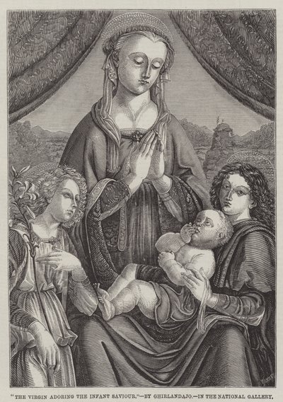 La Vierge adorant le Sauveur enfant - Domenico Ghirlandaio